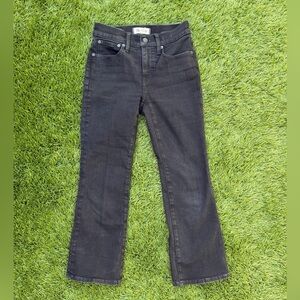 Madewell Kick Out Crop Jeans In Black Rinse Wash sz Petite 25 25P